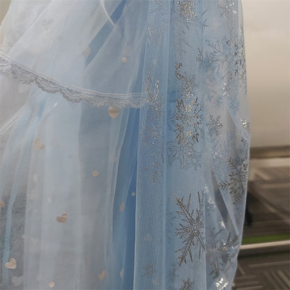 Cloak Dress Frozen Princess Cosplay Elsa Girl Flower