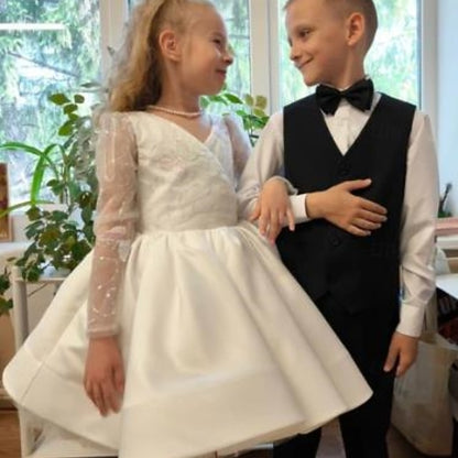 Communion Kids Girls' Party Flower Dress Girl First