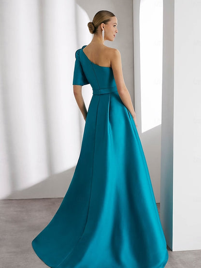 Dress Wedding Formal Elegant Evening Gown Length A-Line Floor