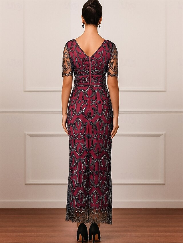 Sheath Column Ankle Length Party Dress Cocktail Dress Wedding