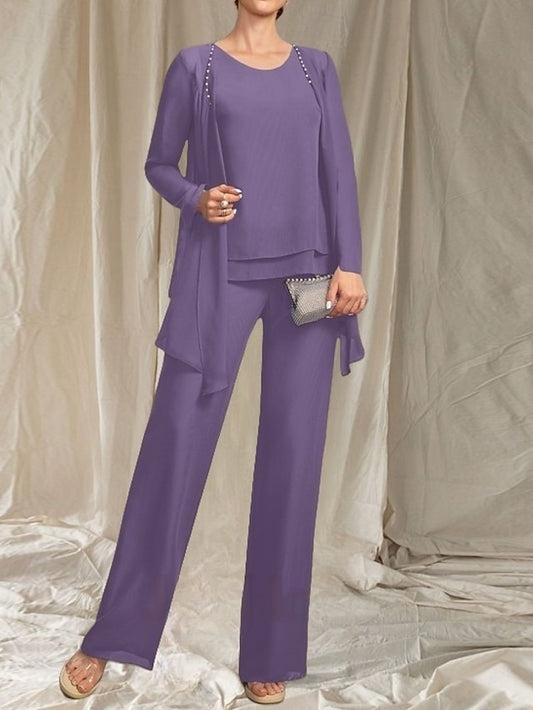 Mother the Pantsuit Elegant Piece of 3 Bride Wedding Guest Dress