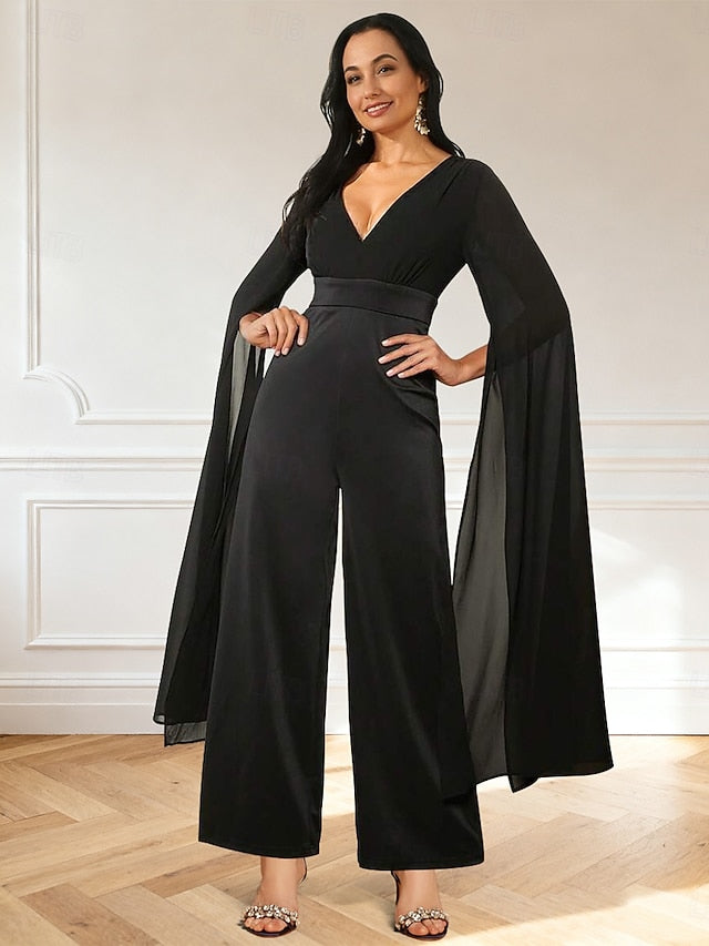 Jumpsuits Minimalist Dress the Formal V of Bride Mother Elegant