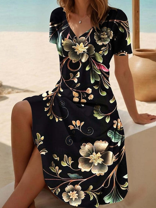 Women's Midi Dress Casual Dress Skater Dress Summer Dress