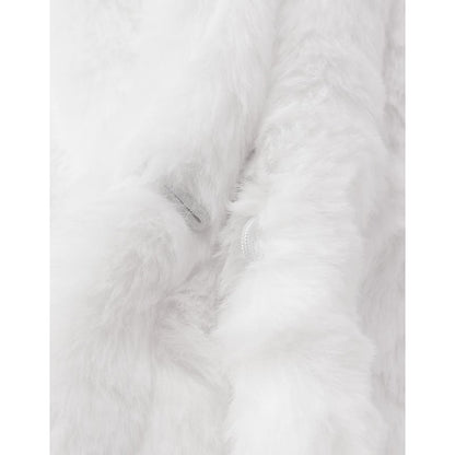 Coat Jacket White Faux Women's Fur Long Black Sherpa