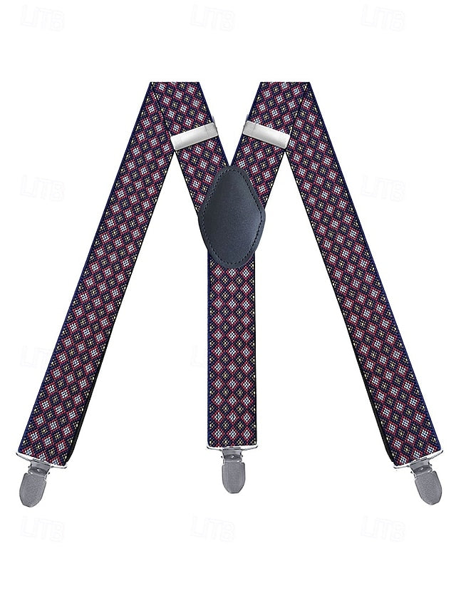 Men's Clip-On Suspenders Pattern – Classic Argyle