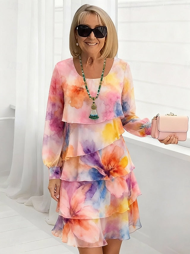 Women's Mini Dress Casual Dress Chiffon Dress Shift Dress