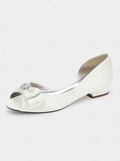 in with sparkling flats a crafted luxurious satin Elegant
