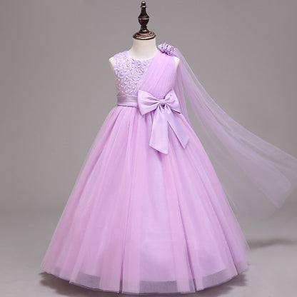 Colored Flower Girls' Solid Kids Girl Dress