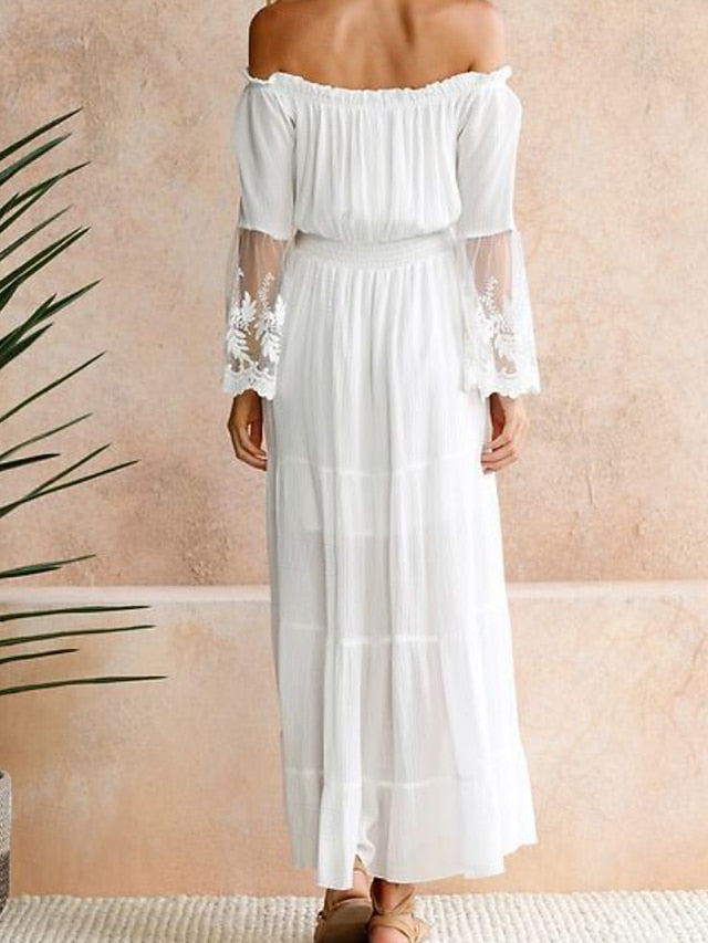 Women's Midi Dress Lace Dress Party Dress Cocktail Dress