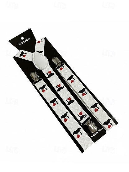 Snowman Suspenders Men's Christmas with