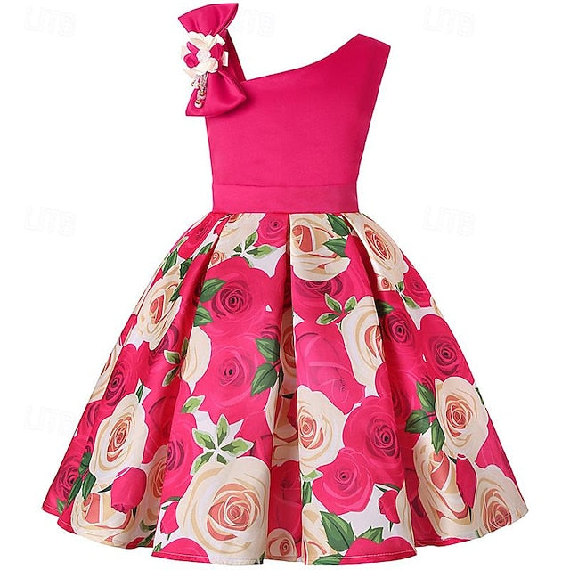 Party 3D Summer Sleeveless Flower Easter Dress Girls'