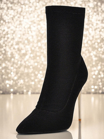 Ankle Women's Leopard Sexy Stiletto Boots Pointed Print -