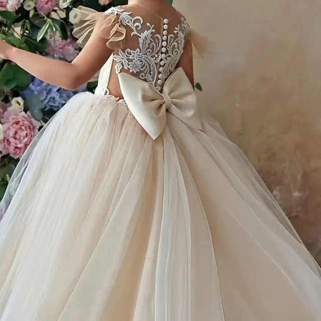 Party Girls' Communion Dress Flower Girl First