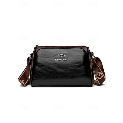 Crossbody Vintage Shoulder Bag – Women's Faux Leather