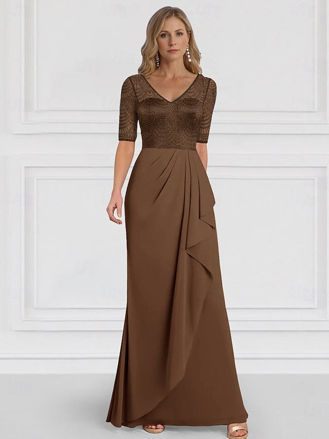 of Mother V Guest Bride Wedding Dress A-Line Neck the Elegant