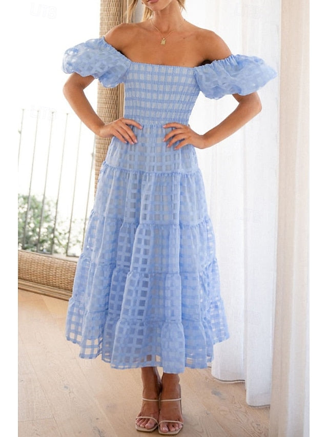 Women's Midi Dress Graduation Dress Fashion Modern Lantern