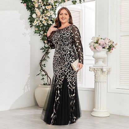 Dress Sparkle Mermaid Formal Trumpet / Floor Evening Gown