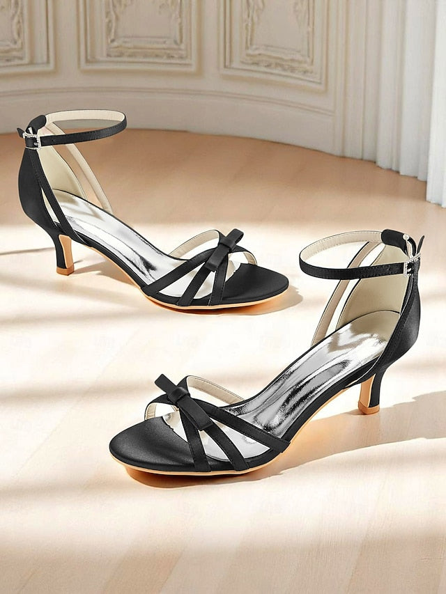 Women's Green 1950s Heel Kitten Strappy Satin Vintage