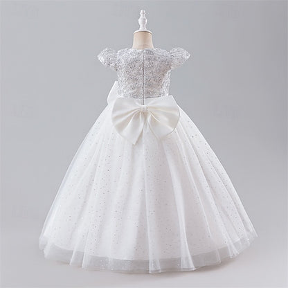 Girl Kids Color Party Dress Flower Block Girls'