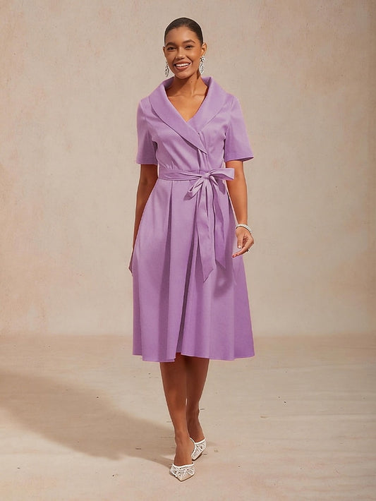 Women's Midi Dress A Line Dress Elegant Daily Wedding Guest