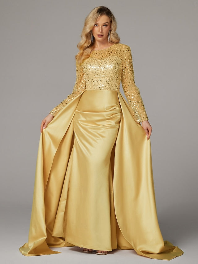 Dress Floor Elegant Carnival Evening Gown Mermaid Masquerade
