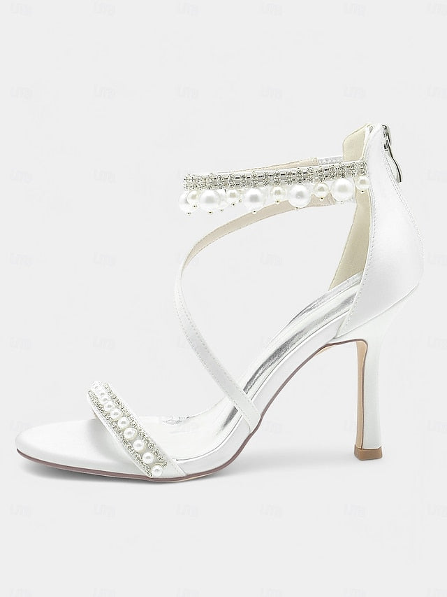 Chic Pointed-Toe Satin Party Pink Strap – Heels Ankle