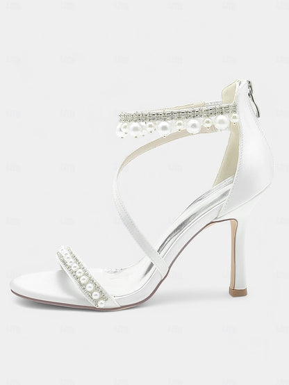 Chic Pointed-Toe Satin Party Pink Strap – Heels Ankle