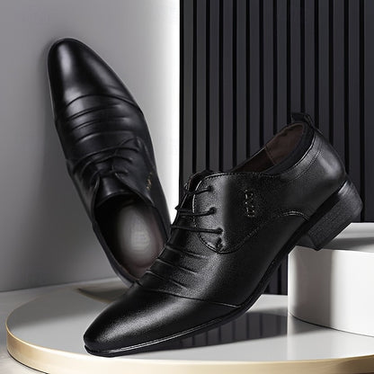 White for Men's - Shoes Elegant Lace-Up Dress Formal