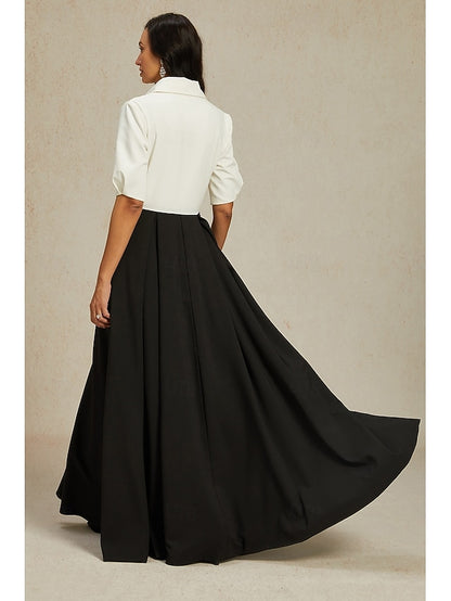 Dress Shirt A-Line Party the Collar Mother of Elegant Bride