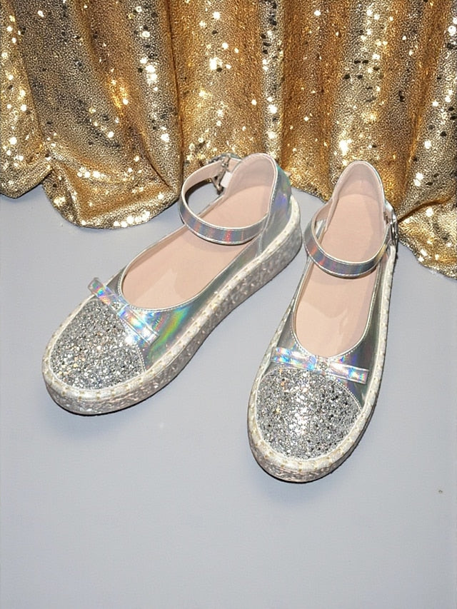 Shoes Women's Holographic Platform Jane Glitter Mary