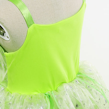Theme Flower Girl Tiana Fairytale Tinker Bell Dress Princess