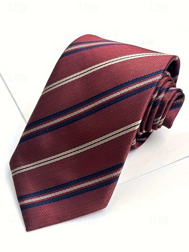 Necktie and Paisley Tie Classic Striped Silk Men's