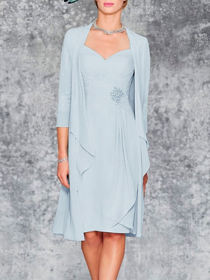 of the Piece Mother Sheath Bride Dress Two Wedding Beach