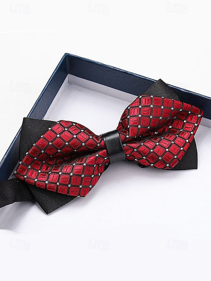 with Men's Christmas Tie Geometric Pattern Bow
