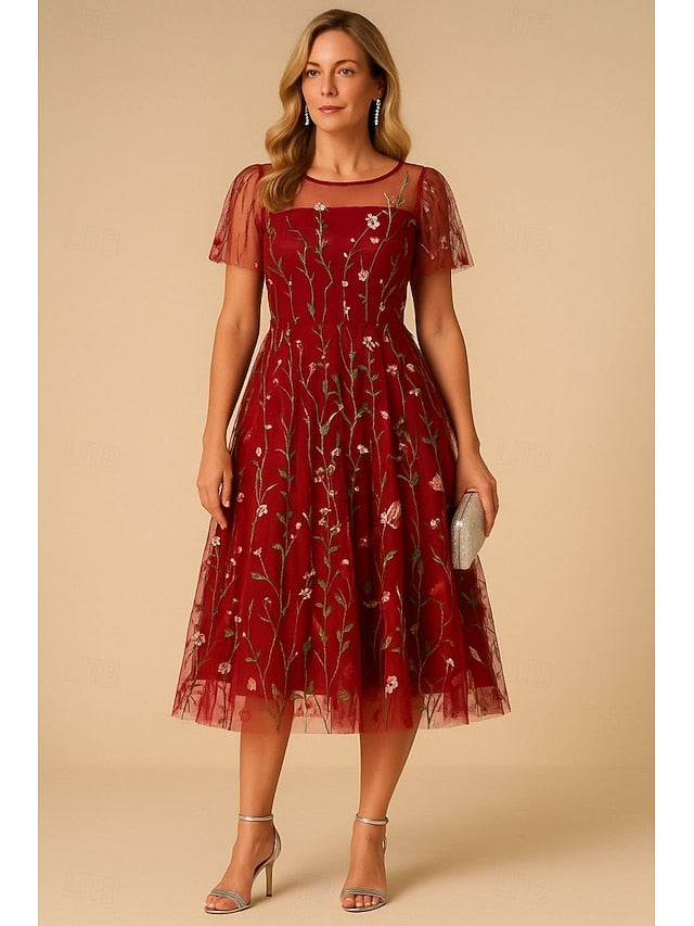 Women's Mini Dress A Line Dress Tulle Dress Elegant Party