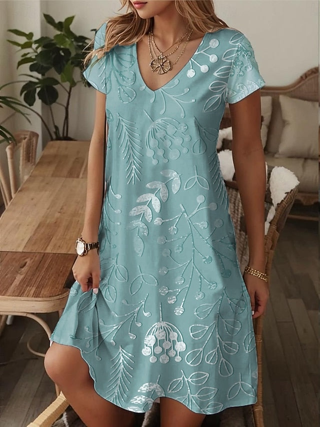 Women's Mini Dress A Line DressT Shirt Dress Tee Dress