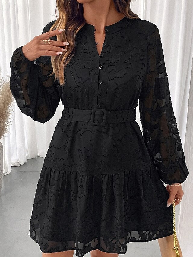 Women's Mini Dress Lace Dress Peplum Dresses Modern Outdoor