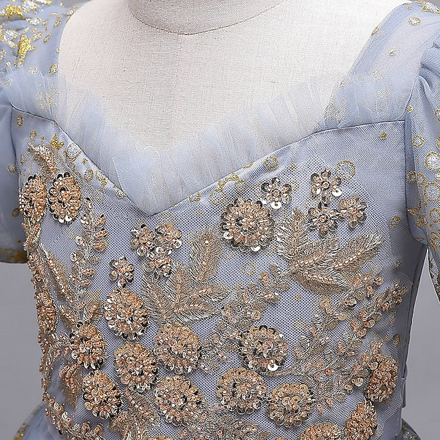 Short Dot Flower Girls' Dress Kids Party Polka Star