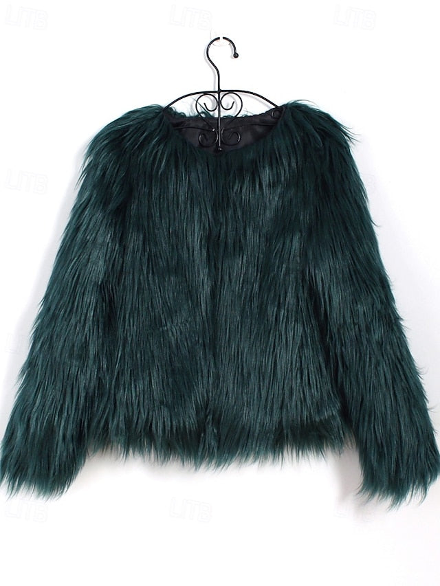 Furs Fur Comfortable Leathers Women's Coat Faux Warm