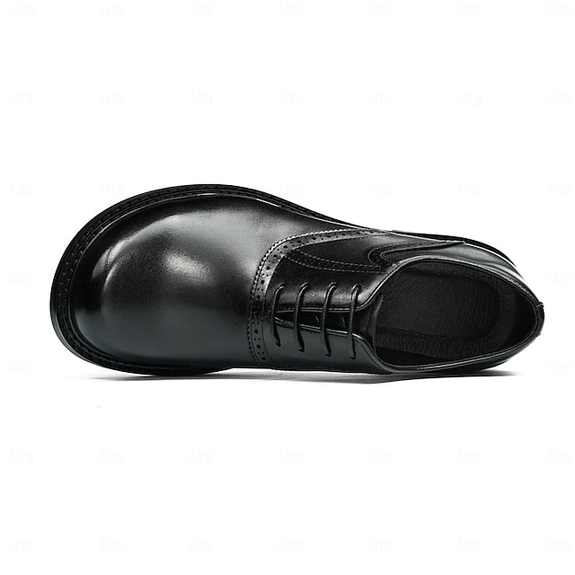 First Oxford Genuine Shoes- Men's Dress Layer Leather