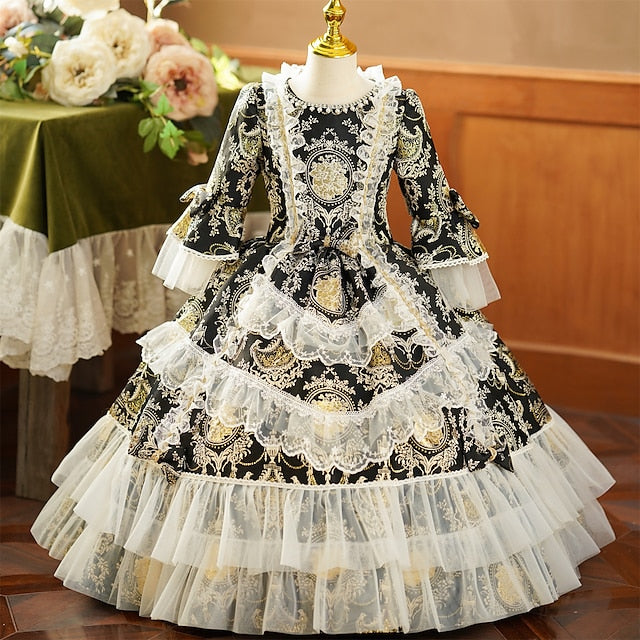 Rococo Dress Masquerade Party Gothic Costume Vintage Inspired