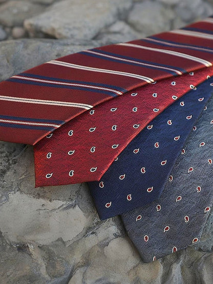 Necktie and Paisley Tie Classic Striped Silk Men's