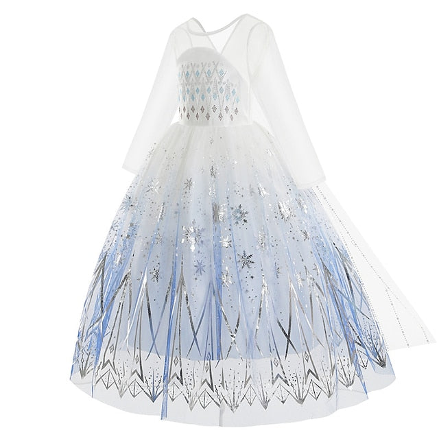 Frozen Dress Elsa Fairytale Girl Flower Princess Vacation