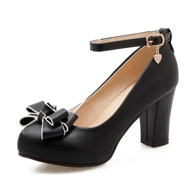 Shoes Daily PU Girls' Heel Cosplay Lolita Heels Dress