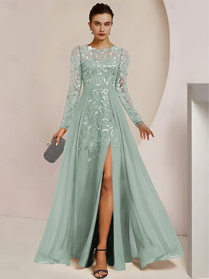 Dress Elegant of Jewel Bride A-Line Guest Mother Wedding the