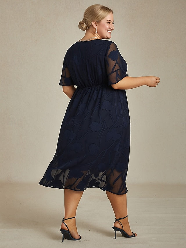 Women's Midi Dress Chiffon Dress A Line Dress Elegant