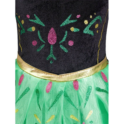 Party Frozen Princess Girl Fairytale Theme Dress Anna Flower