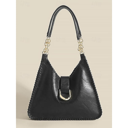Hobo Bag mit Kette - Lederriemen Vintage Damen Groß