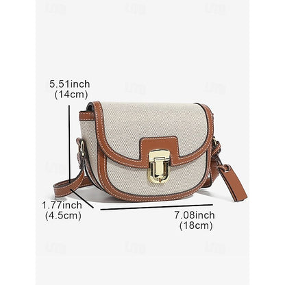 – Tasche Trim Vintage Damen Crossbody Leder klein