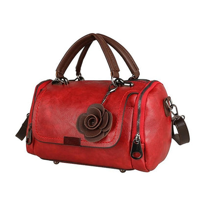 Vintage-Stil Floral Handtasche Damen Kunstleder